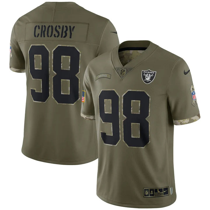 Raiders Salute To Service Player Limited - Olive - Stitched