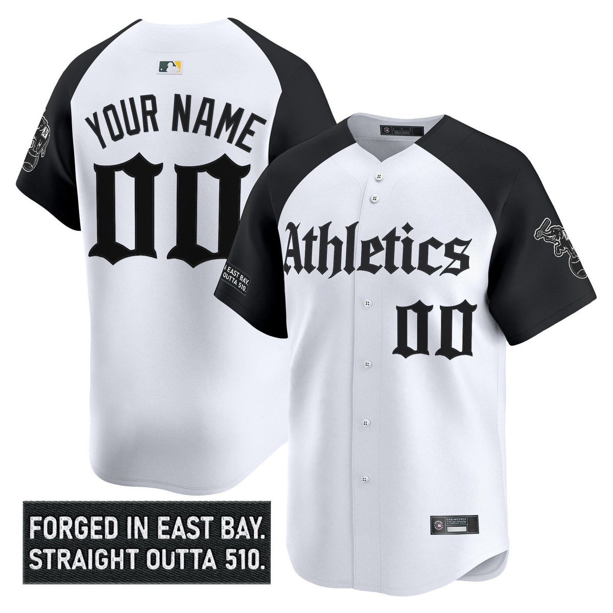 Athletics 'Gothic East Bay Edition' Vapor Premier Limited Custom Jersey - All Stitched