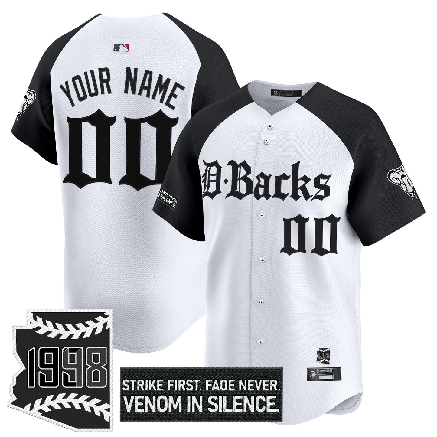 Arizona Diamondbacks 'Gothic Desert Fang Edition' Vapor Premier Limited Custom Jersey V2 - All Stitched