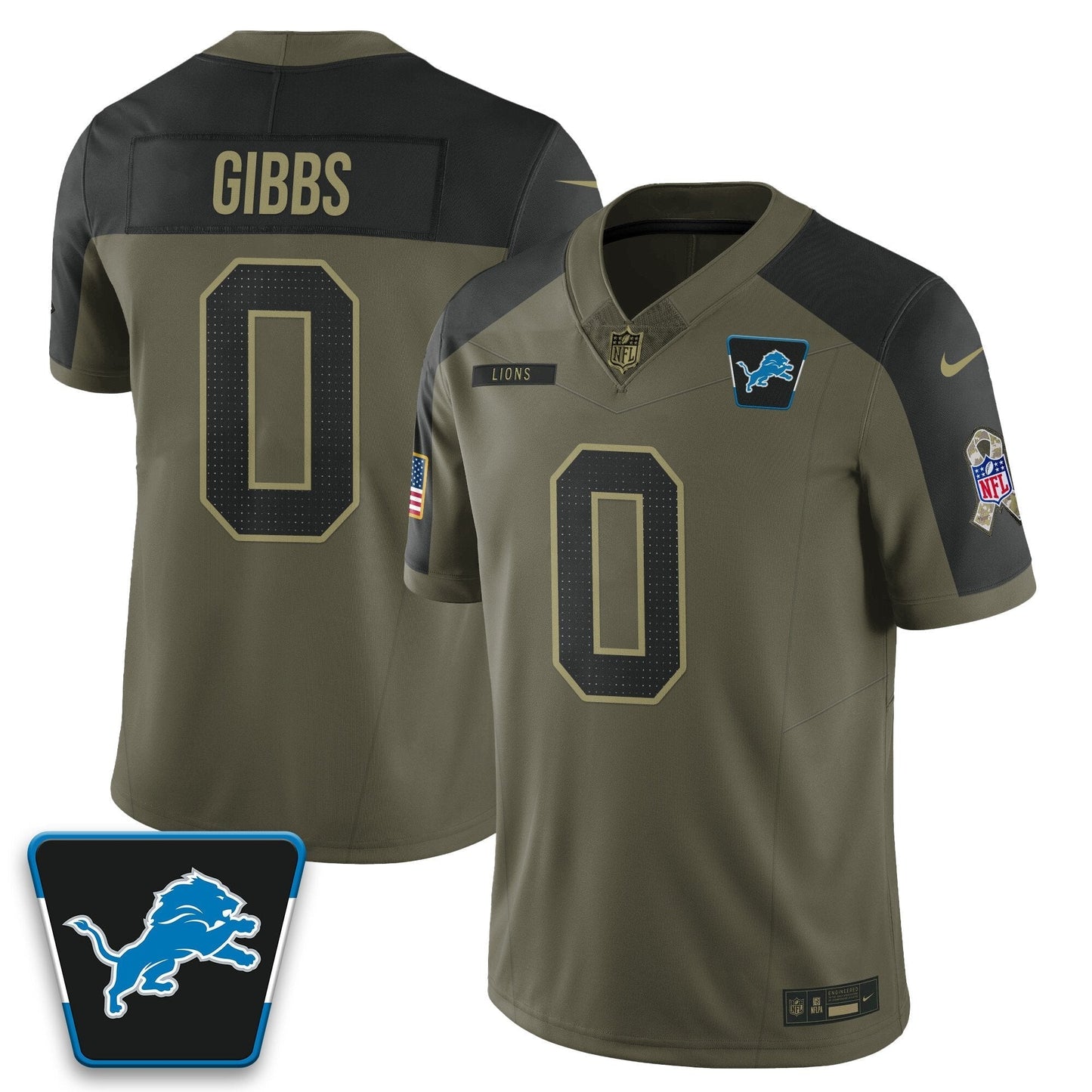 DET 2025 Salute to Service Limited Jersey - Stitched