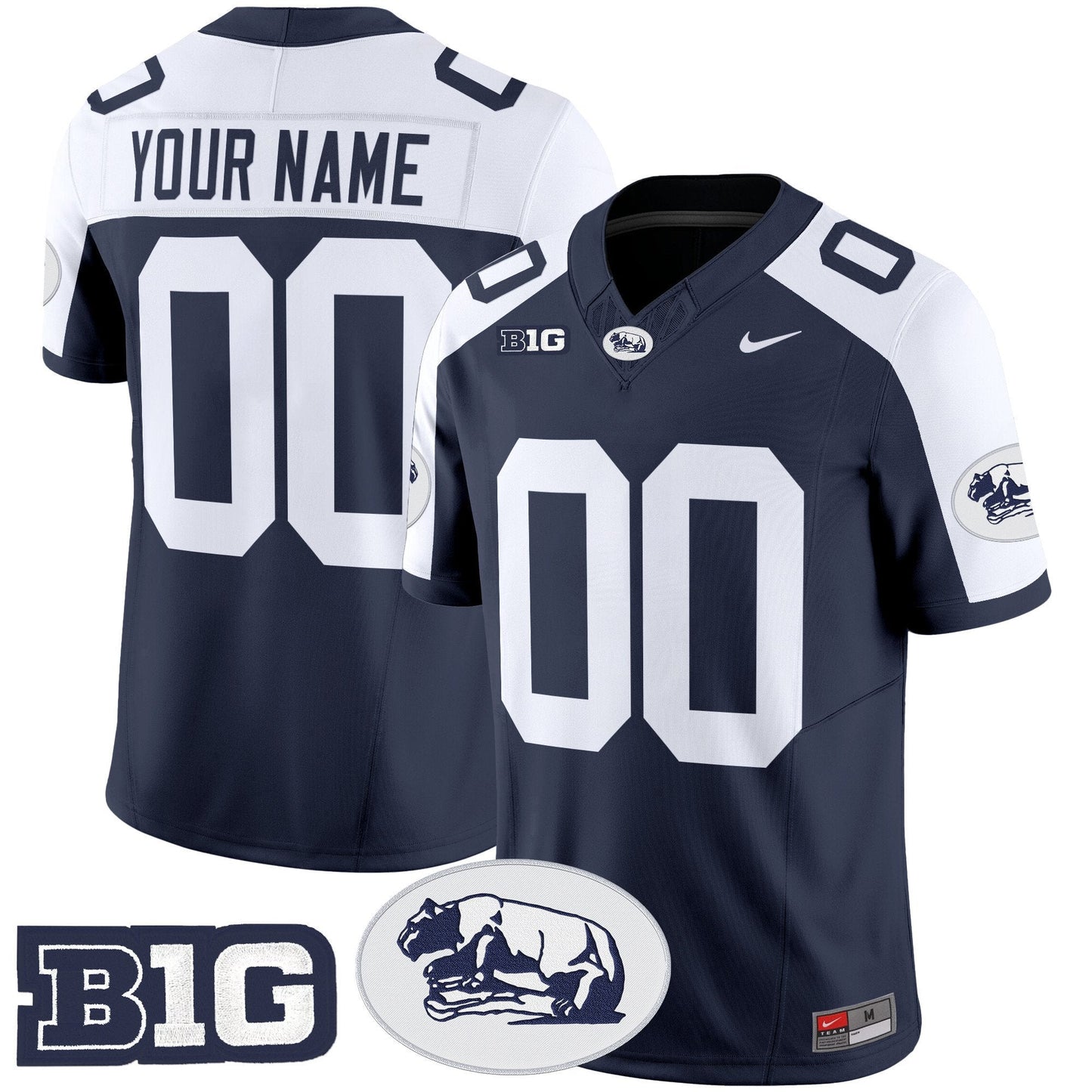 Penn State Nittany Lions Throwback Vapor Limited Custom Jersey - All Stitched