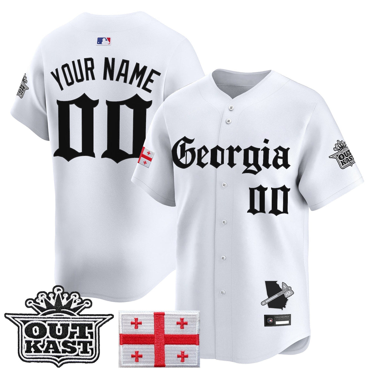 Atlanta Braves 'Georgia x Outkast Gothic Edition' Vapor Premier Limited Custom Jersey - All Stitched