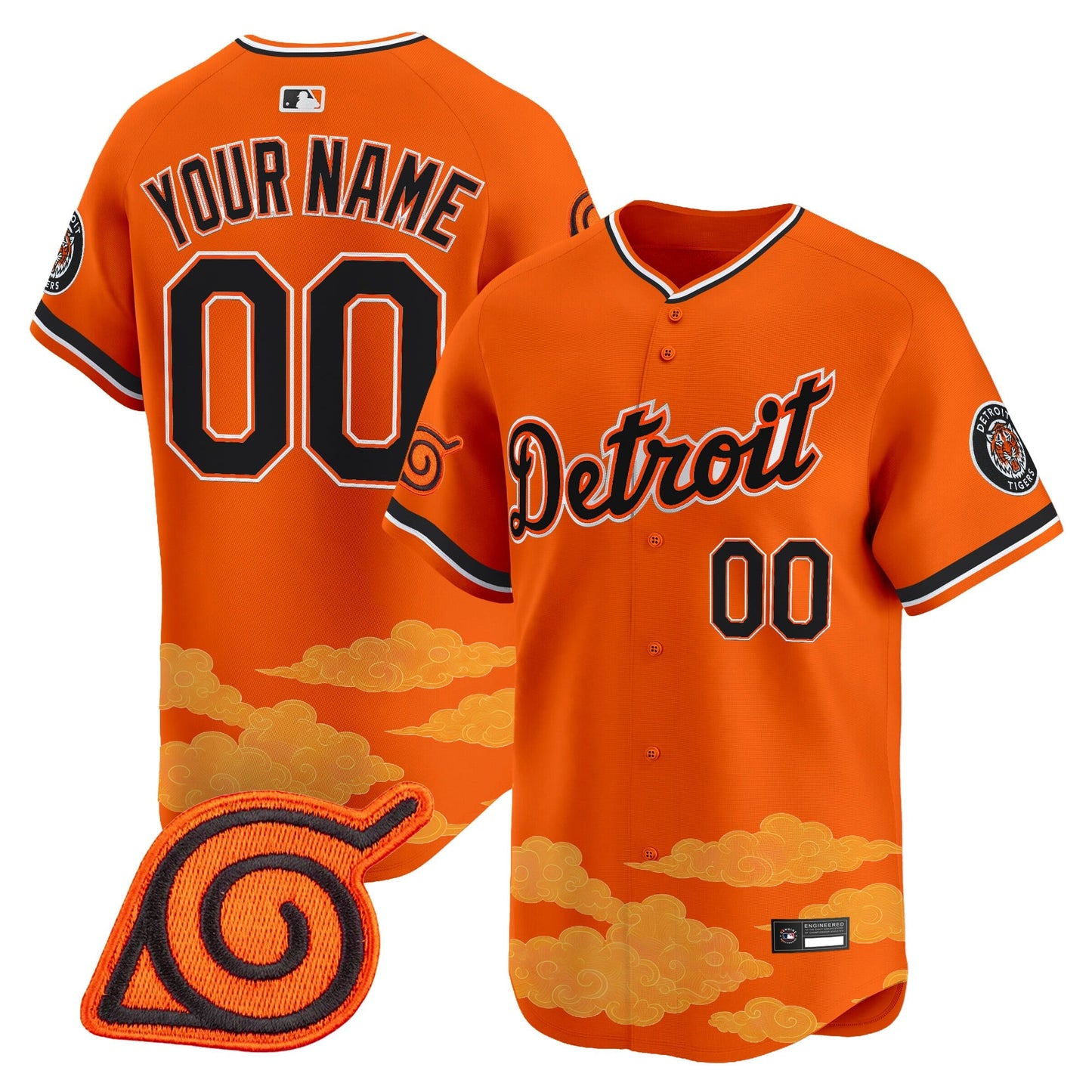 Detroit Tigers x Naruto Vapor Premier Limited Custom Jersey - Stitched