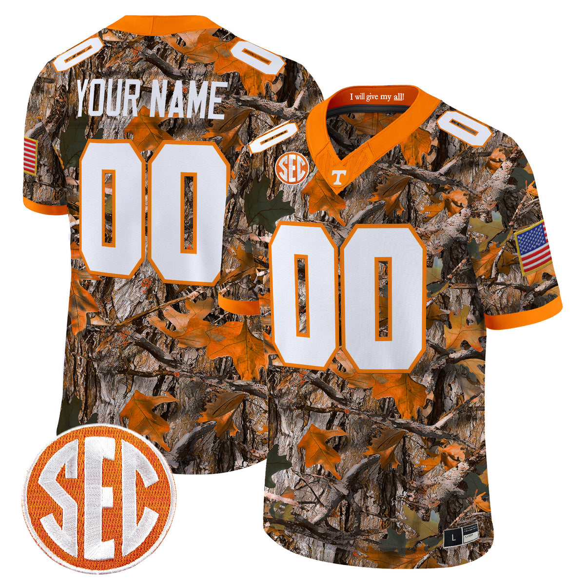 Tennessee Volunteers Camouflage Edition 2026 Vapor Limited Custom Jersey - Stitched