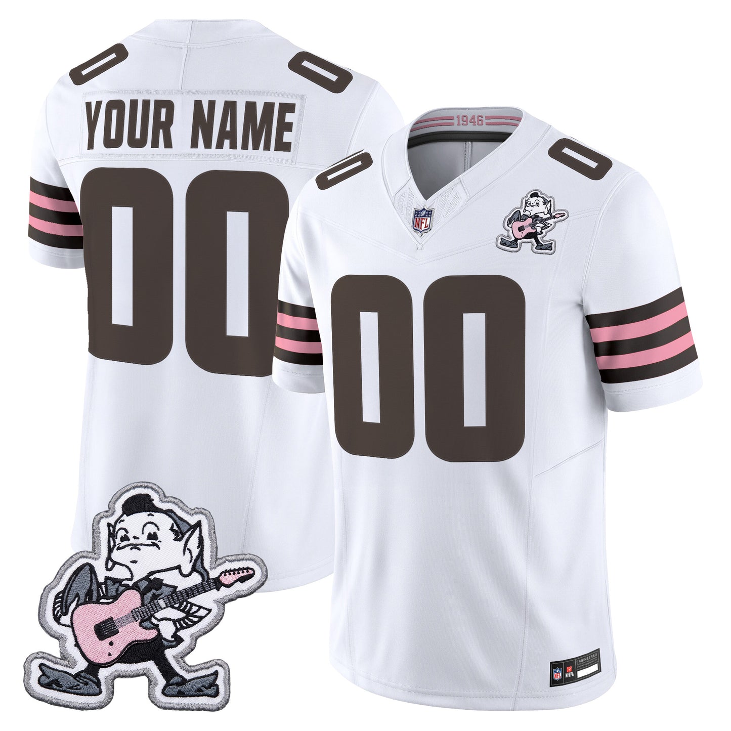 Cleveland Browns MGK Patch Vapor Limited Custom Jersey - Stitched