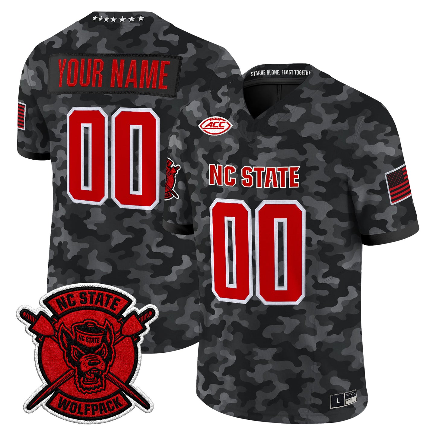 NC State Wolfpack 2026 'Honor and Support' Vapor Limited Custom Jersey - Stitched