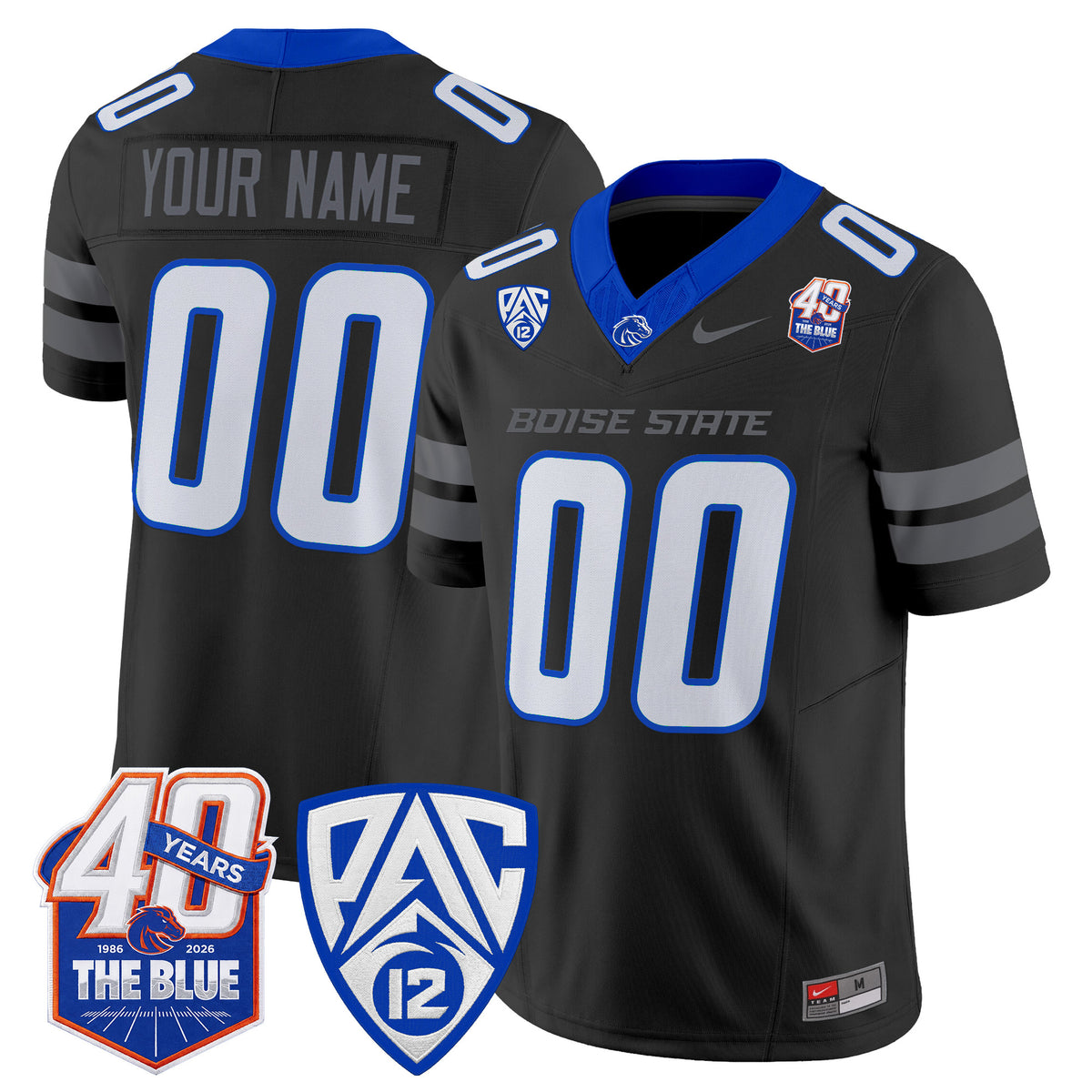 Boise State Broncos 2026 Vapor Limited Custom Jersey - 40th Anniversary Patch - Stitched