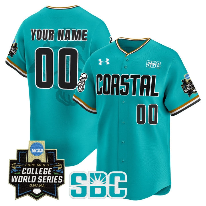 Coastal Carolina Chanticleers 2025 World Series Vapor Premier Limited Custom Jersey - Stitched