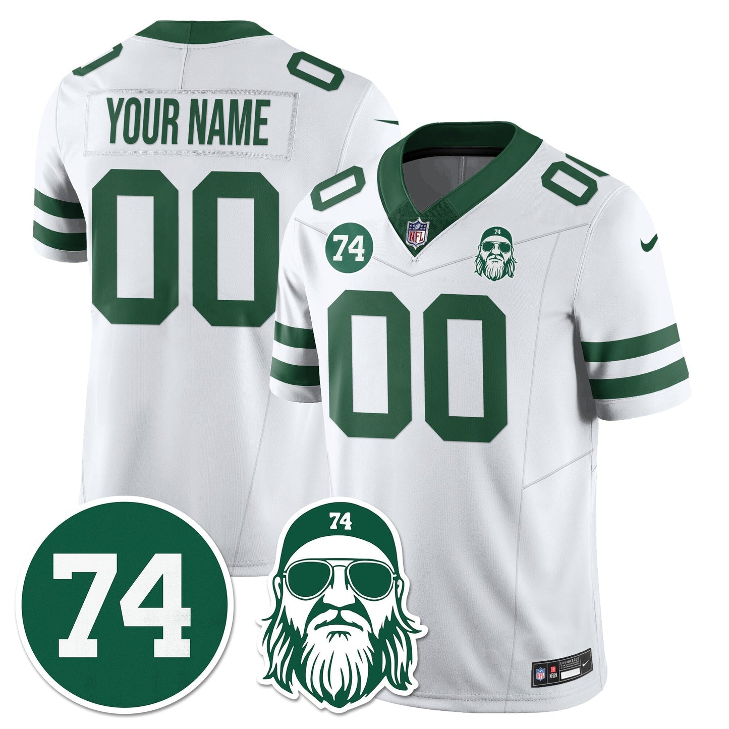 NYJ Vapor Limited Jersey - Nick Mangold Patch - Stitched