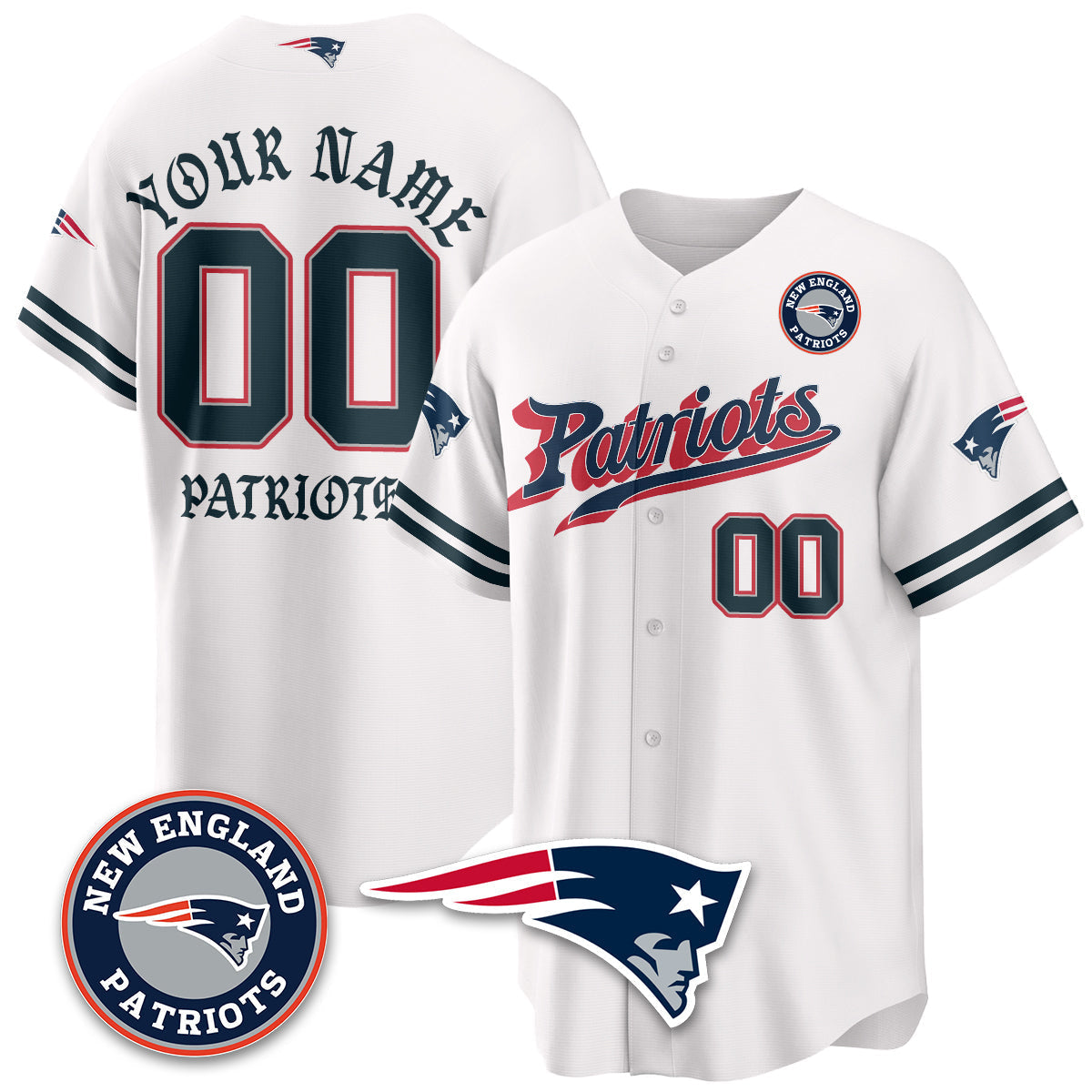 NE Born x Raised Baseball Jersey - Stitched