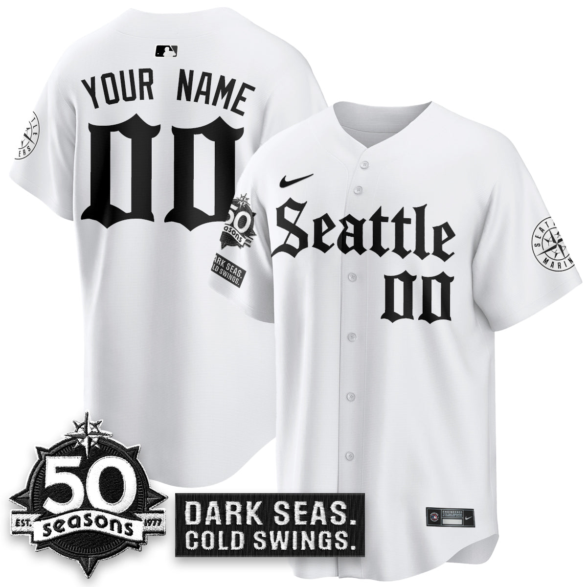Custom SEA 'Gothic Edition' Vapor Premier Limited Jersey - 50th Anniversary - Stitched (Copy)