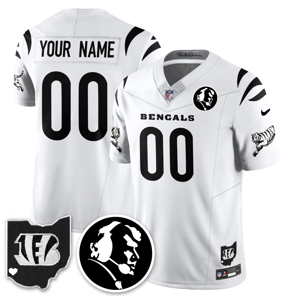 Custom CIN Vapor Limited Jersey - John Madden Patch - Stitched