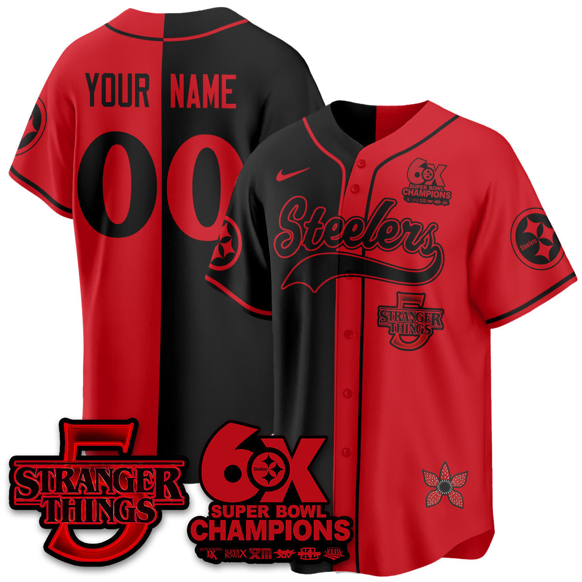PIT Stranger Things Vapor Limited Baseball Custom Jersey - All Stitched