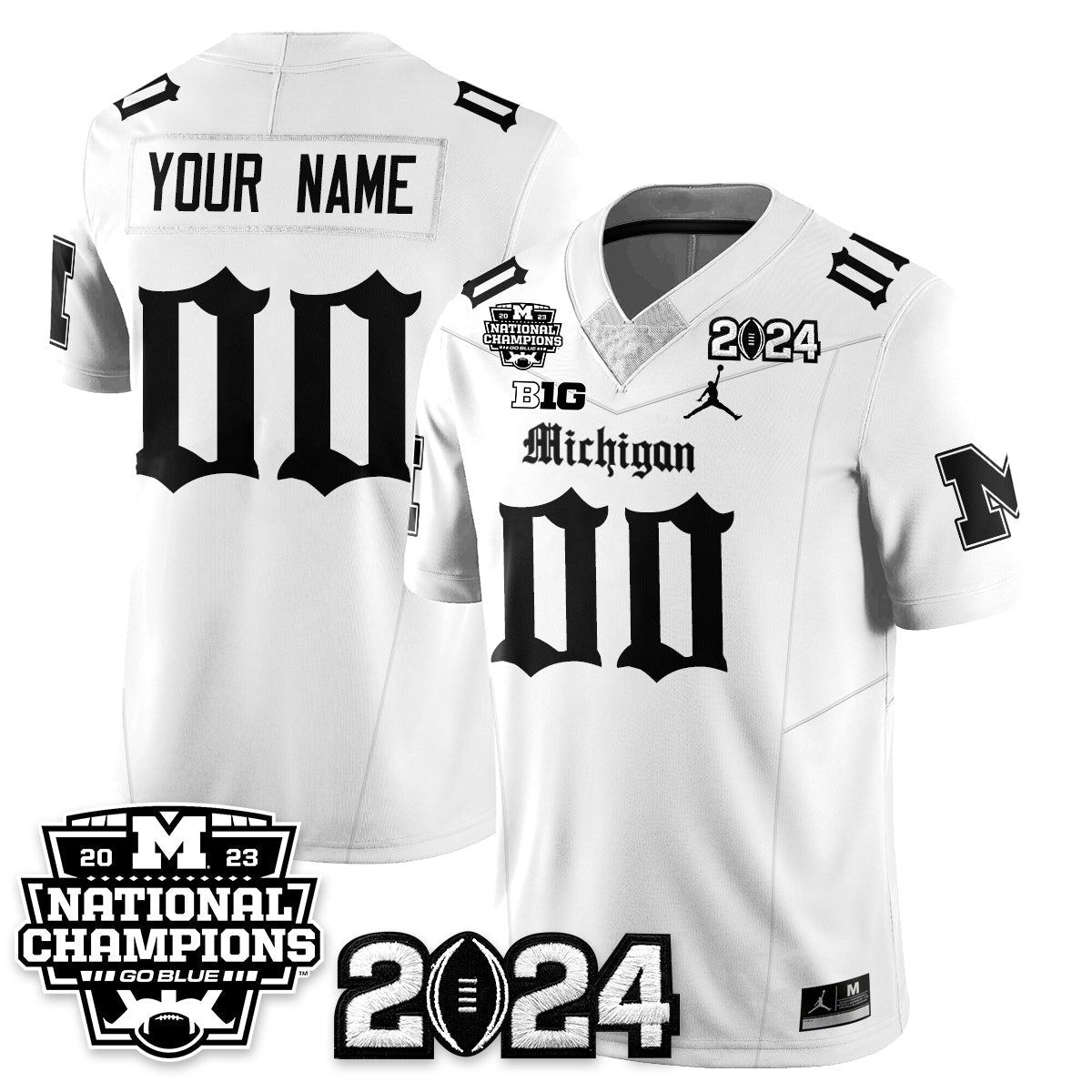 MICH Gothic 2023 National Champions Vapor Limited Football Jersey - All Stitched