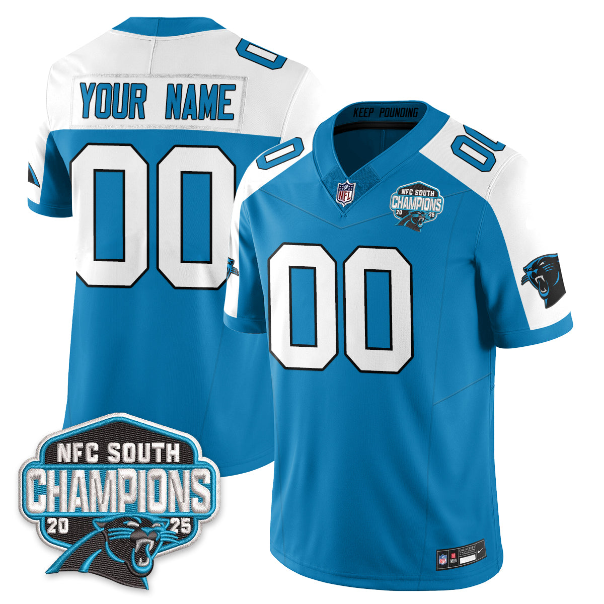 CAR NFC South Division Champions Vapor Limited Custom Jersey n1 - Stitched