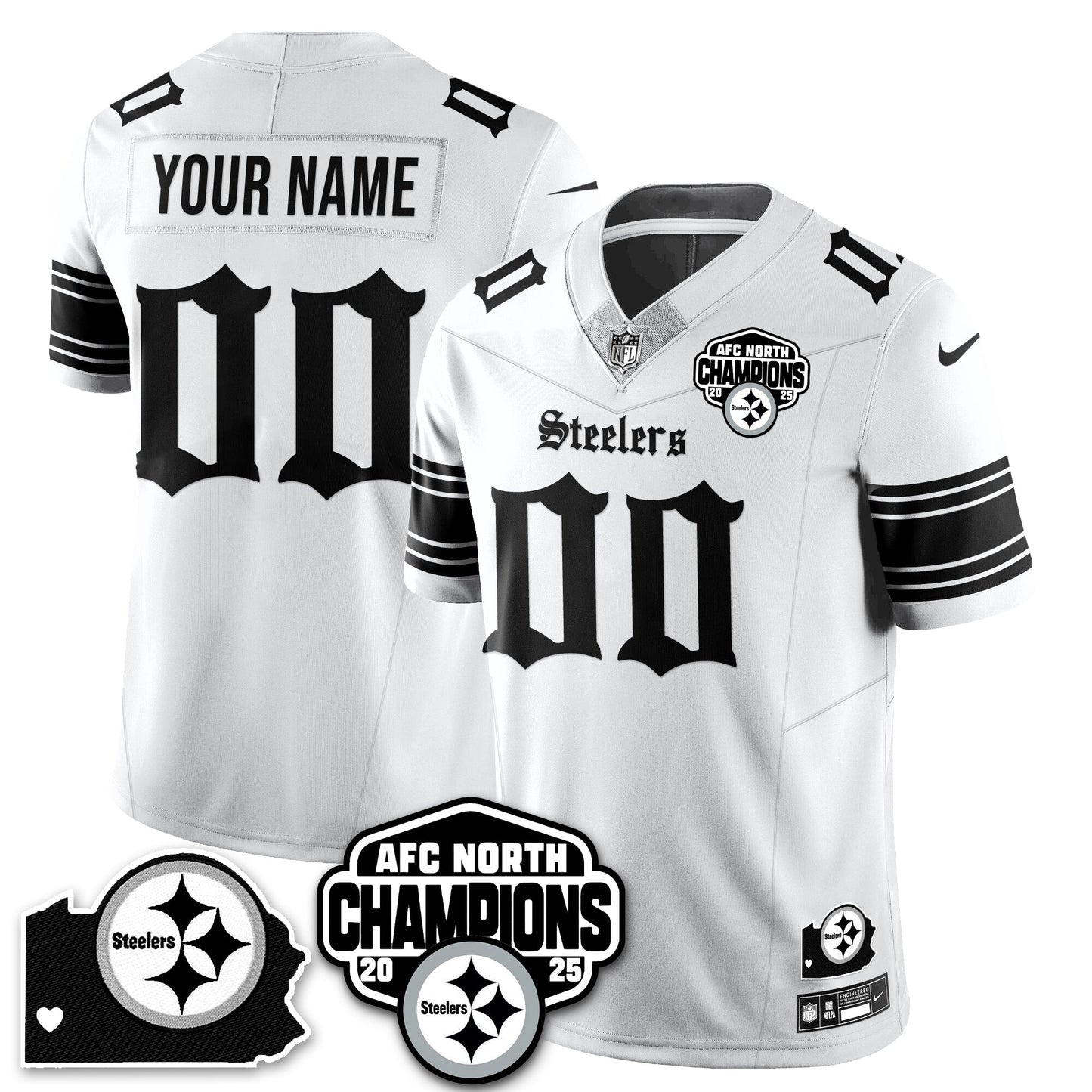 PIT Gothic AFC North Division Champions Vapor Limited Jersey - All Stitched