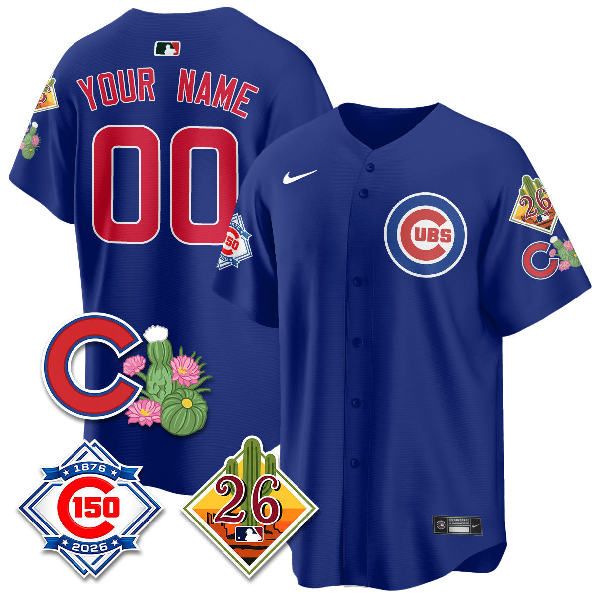 CHC 2026 Spring Training Vapor Limited Custom Jersey - 150th Anniversary Patch - Stitched