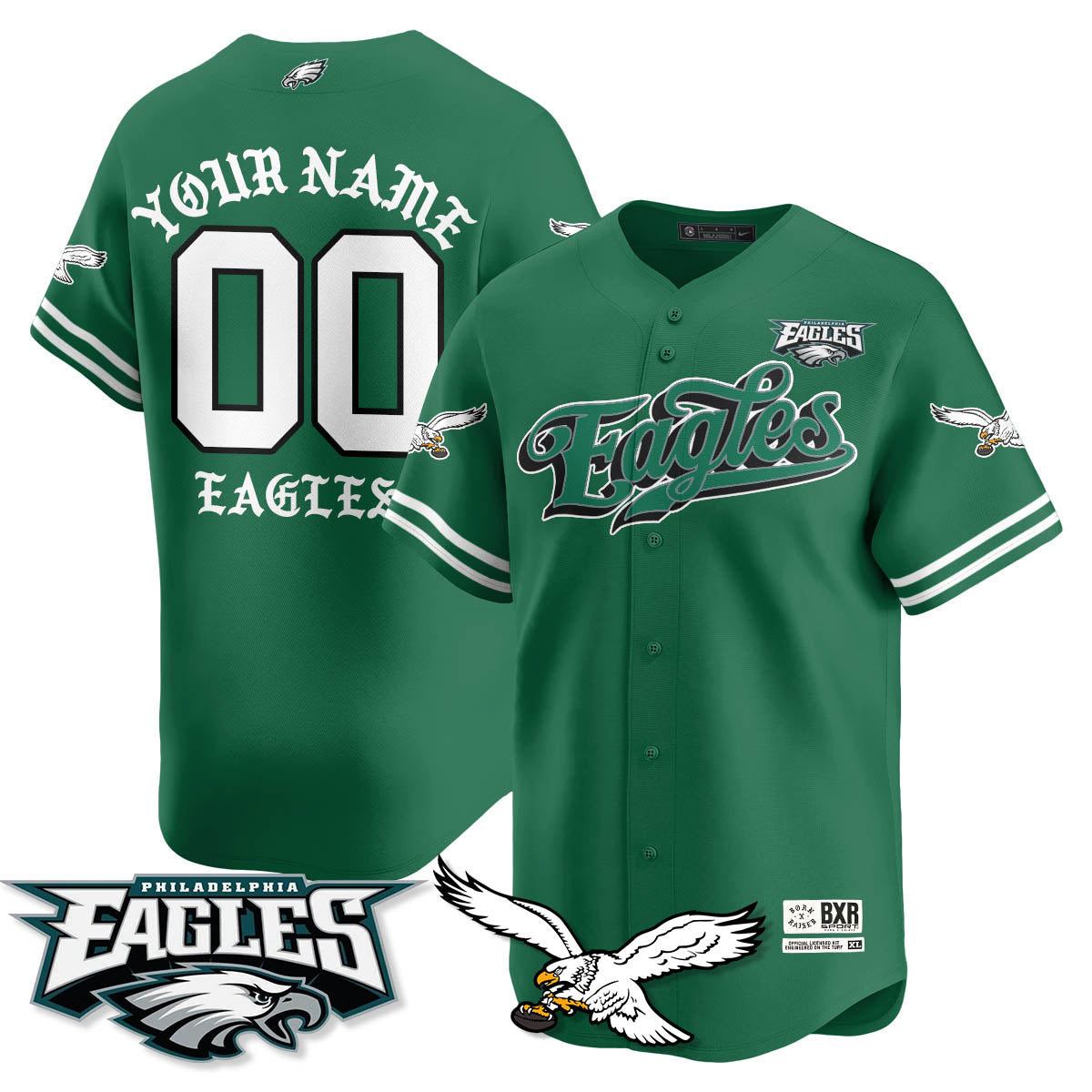 Custom PHI Born x Raised Baseball Jersey - Stitched