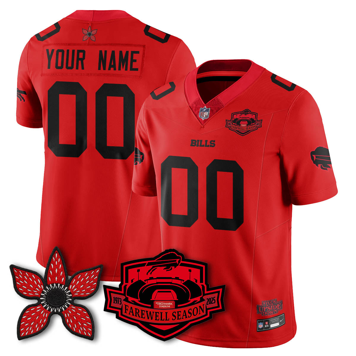 BUF 'Stranger Things Edition' Vapor Limited Custom Jersey - Stitched