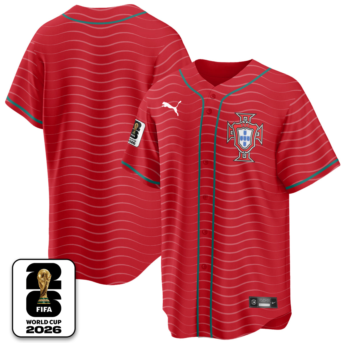 Portugal Soccer National Team x Baseball Vapor Limited Jersey - Stitched