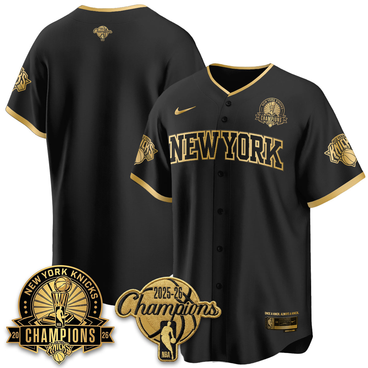 NYK 2026 NBA Champions Special Edition Vapor Jersey V2- Stitched-NHM