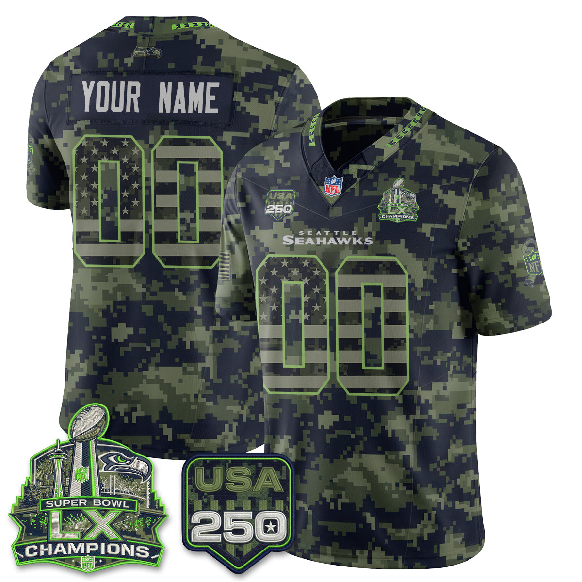SEA 2026 Salute to Service Edition Vapor Custom Jersey - Stitched