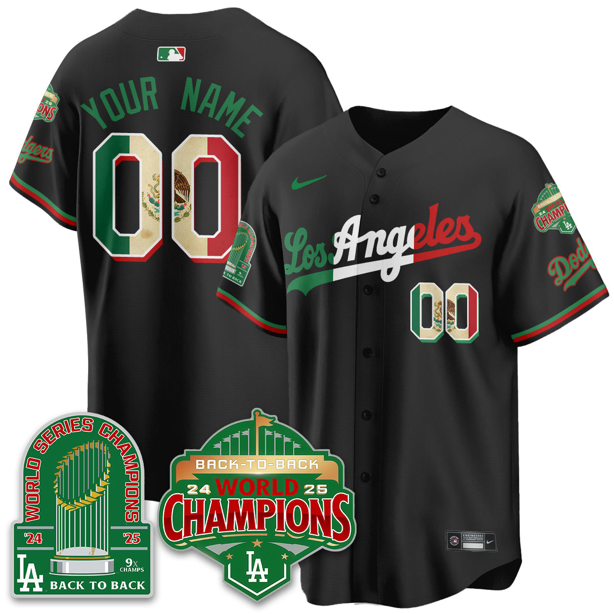 CUSTOM LAD Mexico Vapor Limited Jersey - 9x & B2B Champs - Stitched