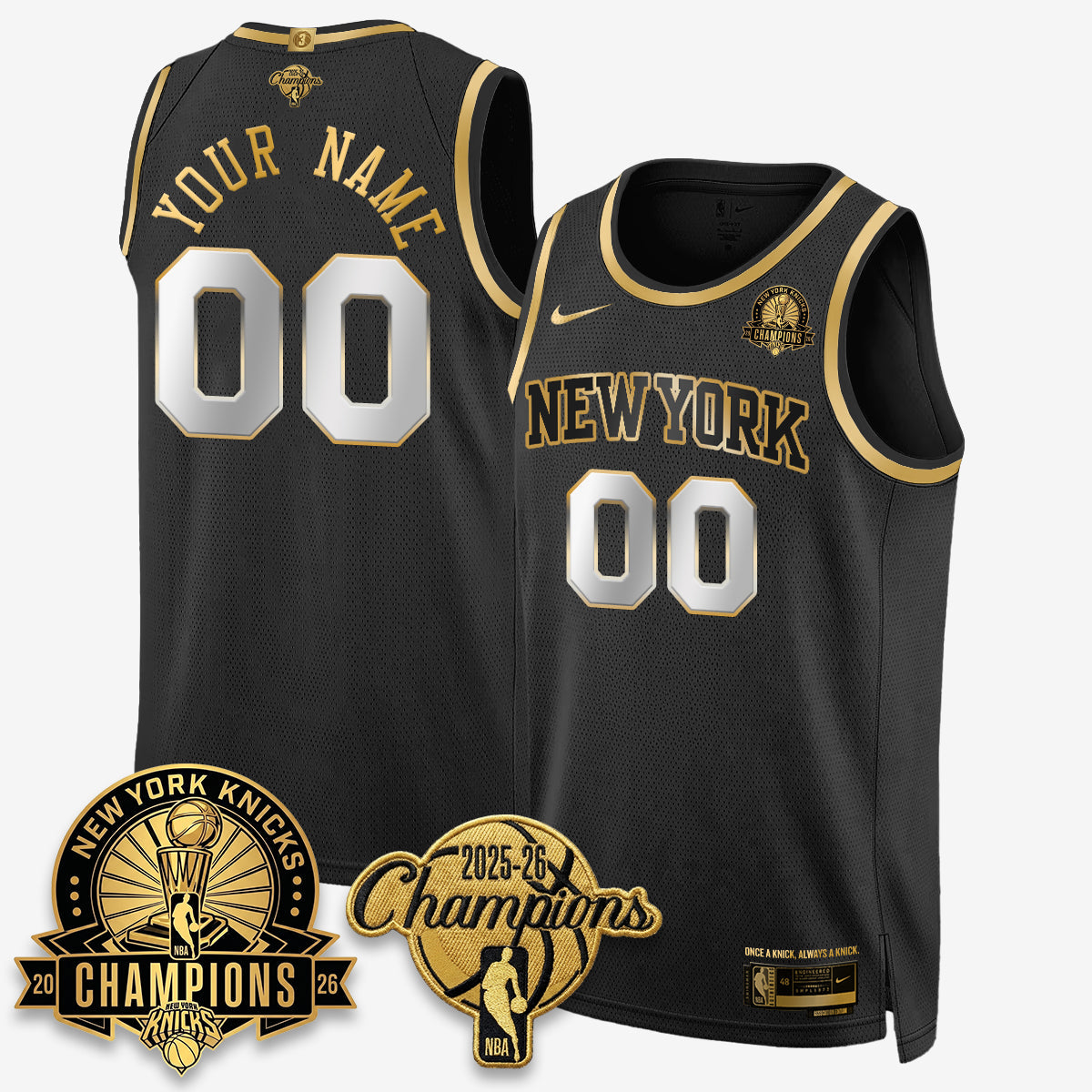 NYK 2026 Basketball Champions Special Edition Vapor Custom Jersey V2- Stitched-NHM