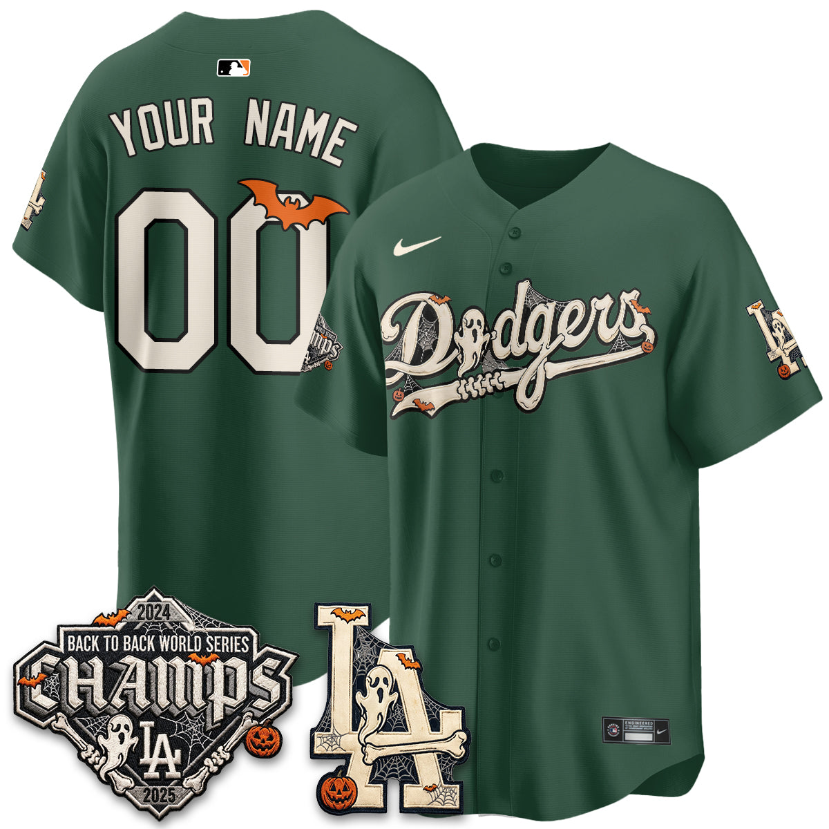 Los Angeles Dodgers Halloween 2026 Vapor Custom Jersey - Stitched