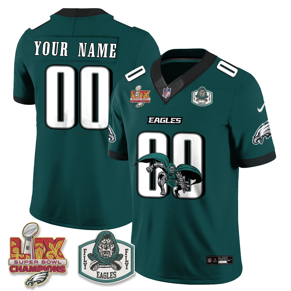 PHI x Green Cape Villain Edition Vapor Custom Jersey - Stitched