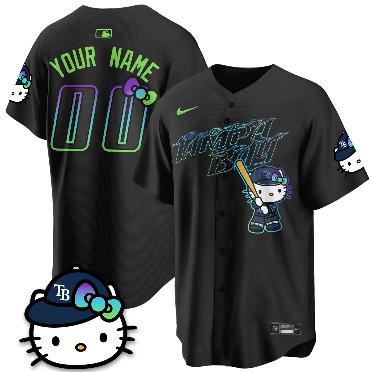 Tampa Bay Rays x Meow KT City Connect Vapor Custom Jersey - Printed