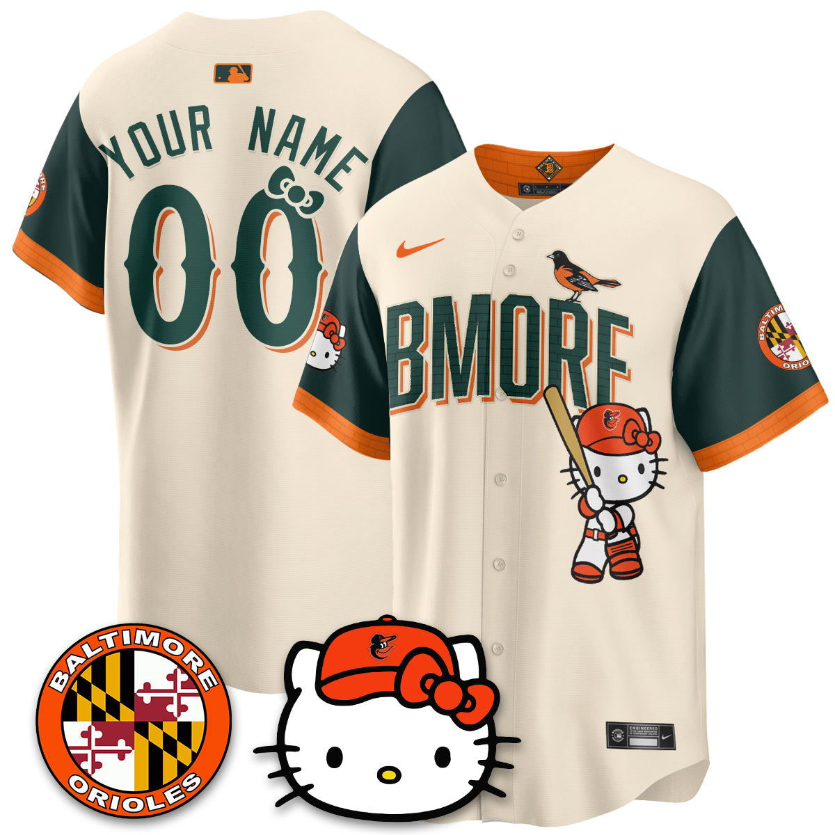 Baltimore Orioles x Meow Kitty Vapor Premier Limited Custom Jersey - Stitched