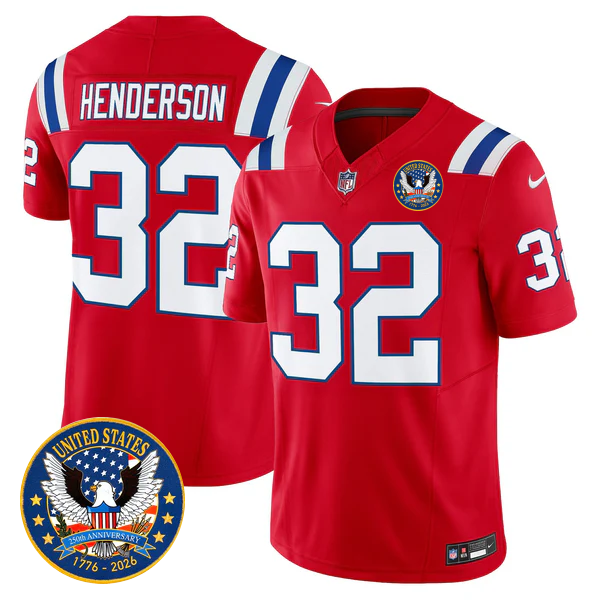 NE Throwback America 250th Patch Vapor Limited Jersey - All Stitched