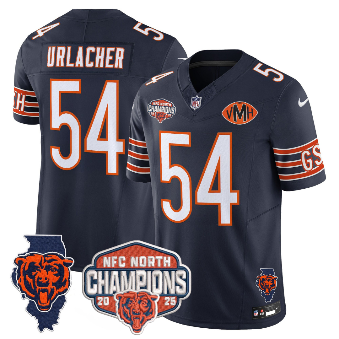 CHI 2025 NFC North Champions Patch Jersey V2 - All Stitched