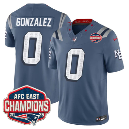 NE AFC East Champions Patch Vapor Limited Jersey - All Stitched