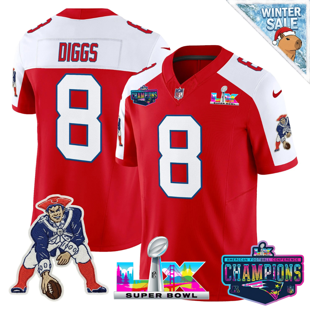 NE 2025 Vapor Jersey - AFC Champions Limited Patch - All Stitched