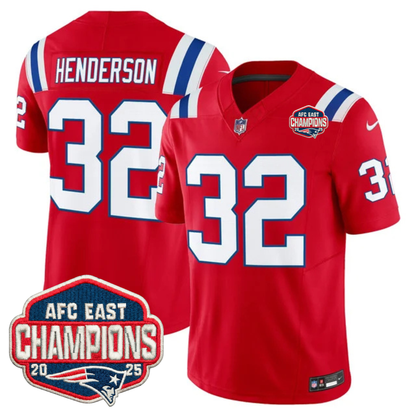 NE AFC East Champions Patch Vapor Limited Jersey - All Stitched