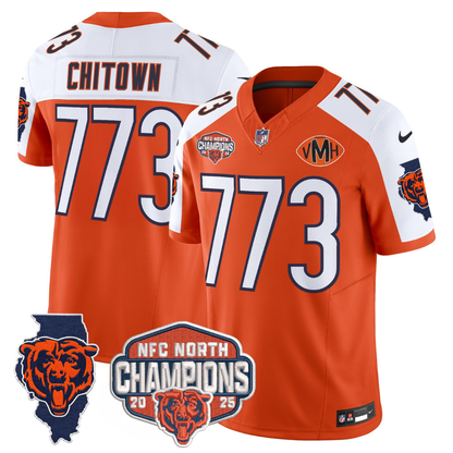 CHI 2025 NFC North Champions Patch Jersey V2 - All Stitched