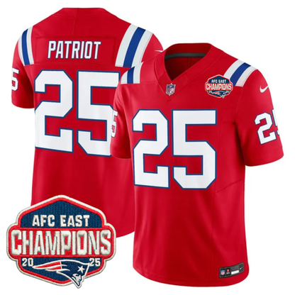 NE AFC East Champions Patch Vapor Limited Jersey - All Stitched