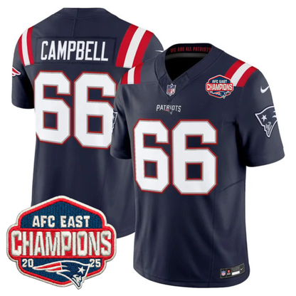 NE AFC East Champions Patch Vapor Limited Jersey - All Stitched n9