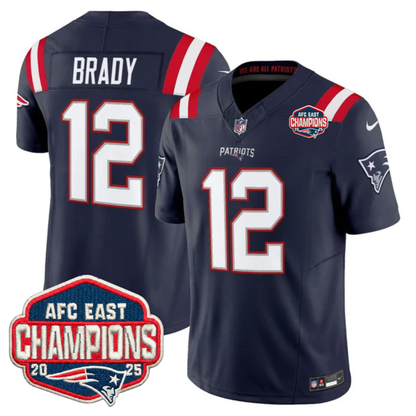 NE AFC East Champions Patch Vapor Limited Jersey - All Stitched
