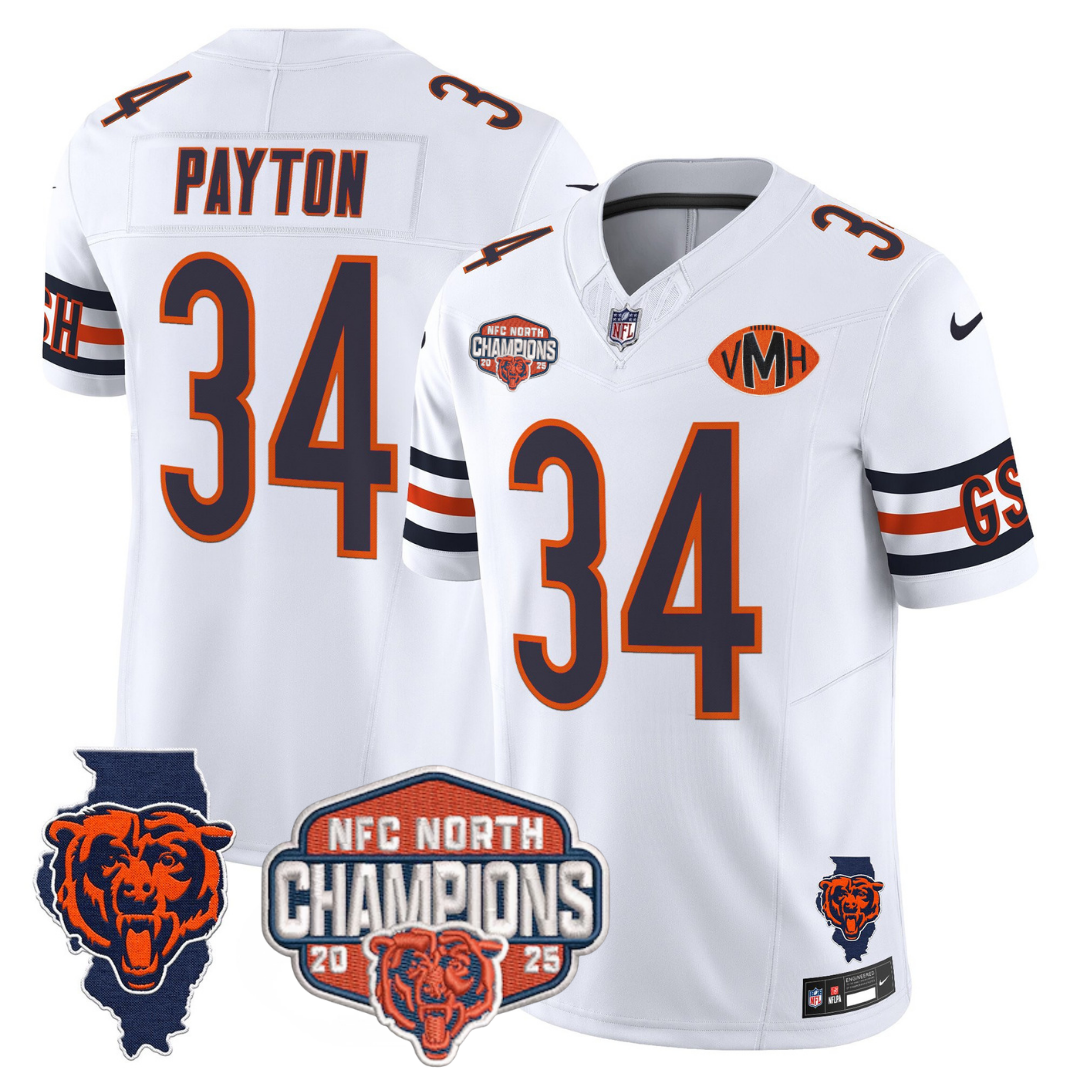 CHI 2025 NFC North Champions Patch Jersey V2 - All Stitched