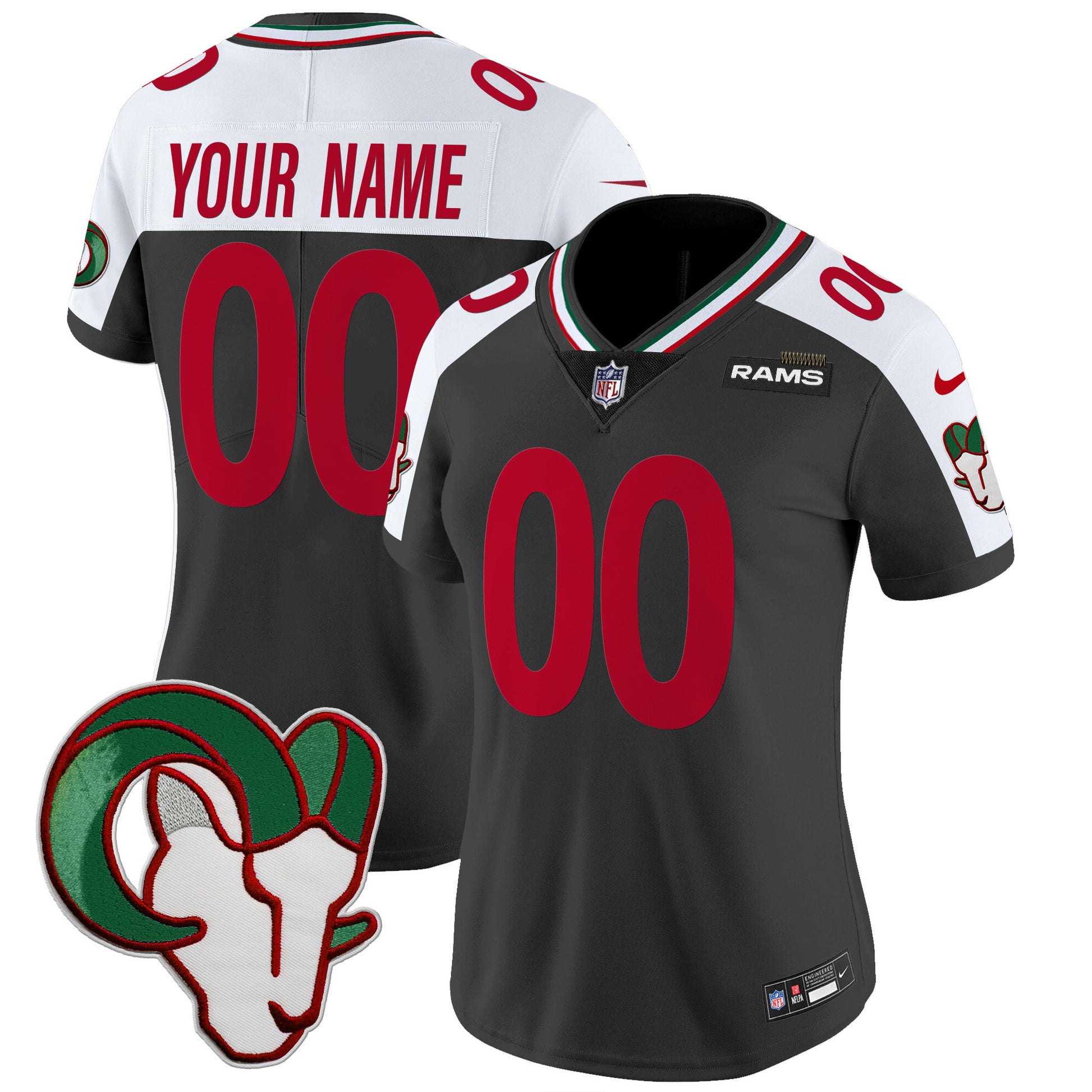 Los Angeles Rams Mexico Vapor Limited Custom Jersey - All Stitched