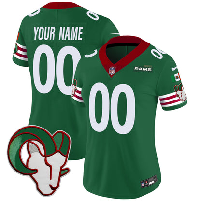 Los Angeles Rams Mexico Vapor Limited Custom Jersey - All Stitched