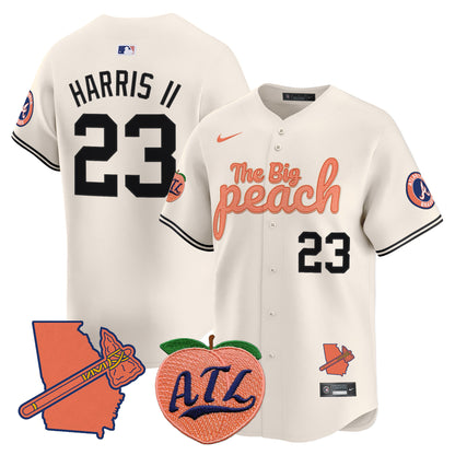 Atlanta Braves The Big Peach Vapor Premier Limited Jersey - All Stitched