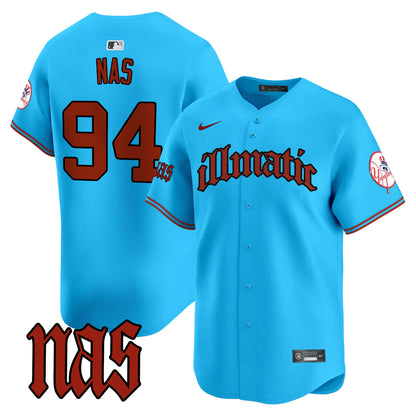 Men's New York Yankees Nas Illmatic Vapor Premier Limited Jersey - All Stitched