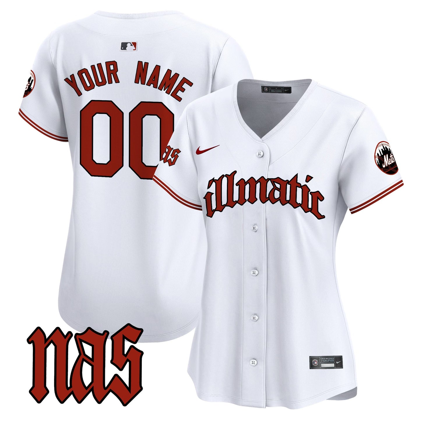 Mets Nas Illmatic Vapor Premier Limited Custom Jersey - All Stitched
