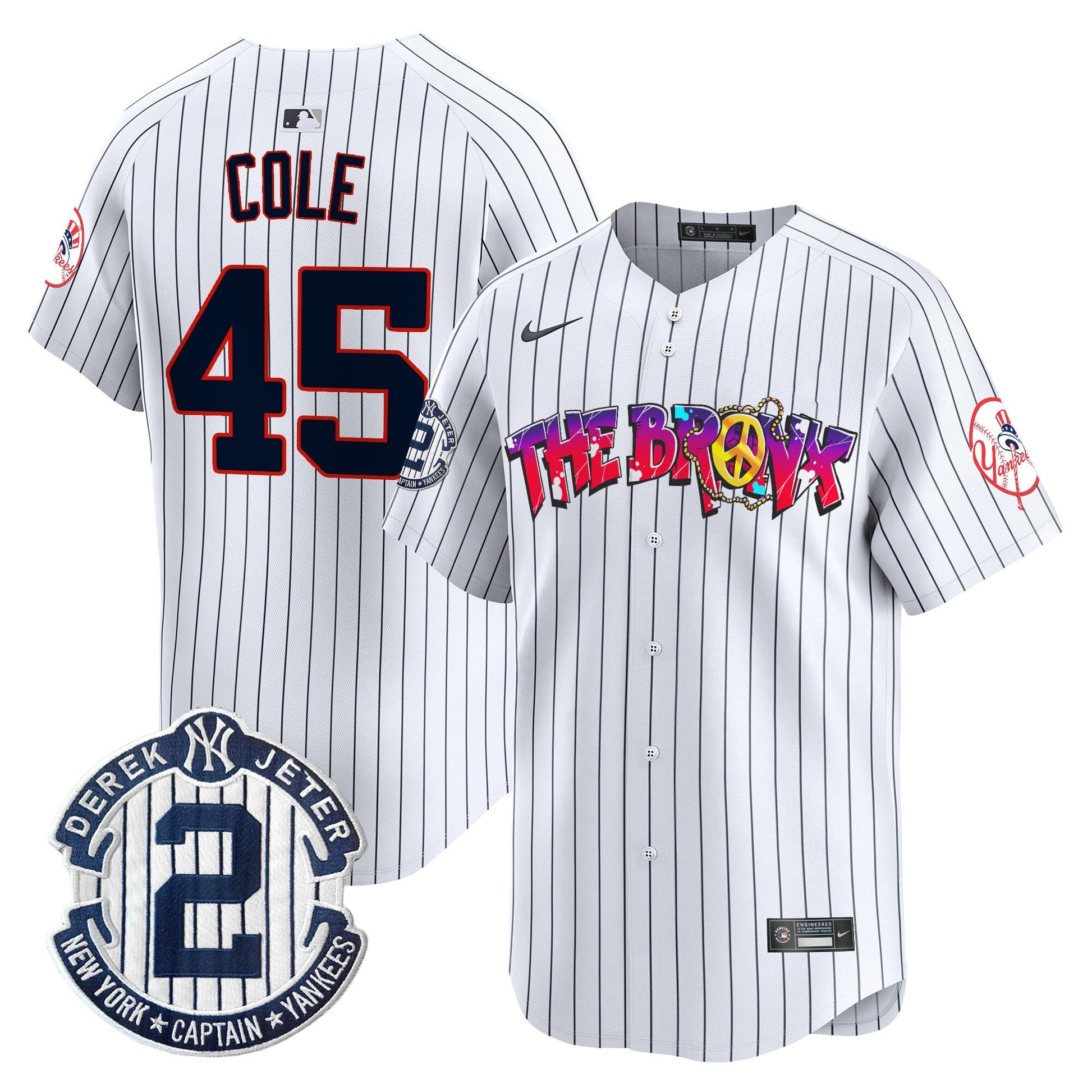 Men's New York Yankees The Bronx Graffiti Vapor Premier Limited Jersey V7 - All Stitched