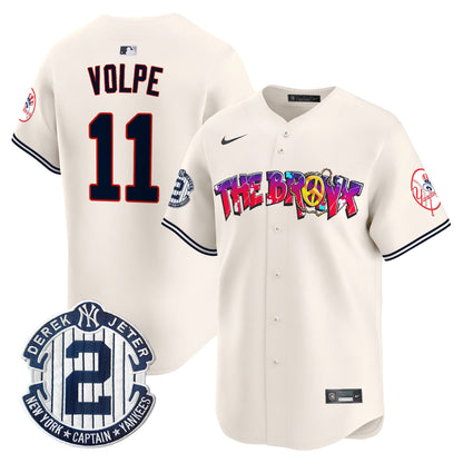 Men's New York Yankees The Bronx Graffiti Vapor Premier Limited Jersey V7 - All Stitched