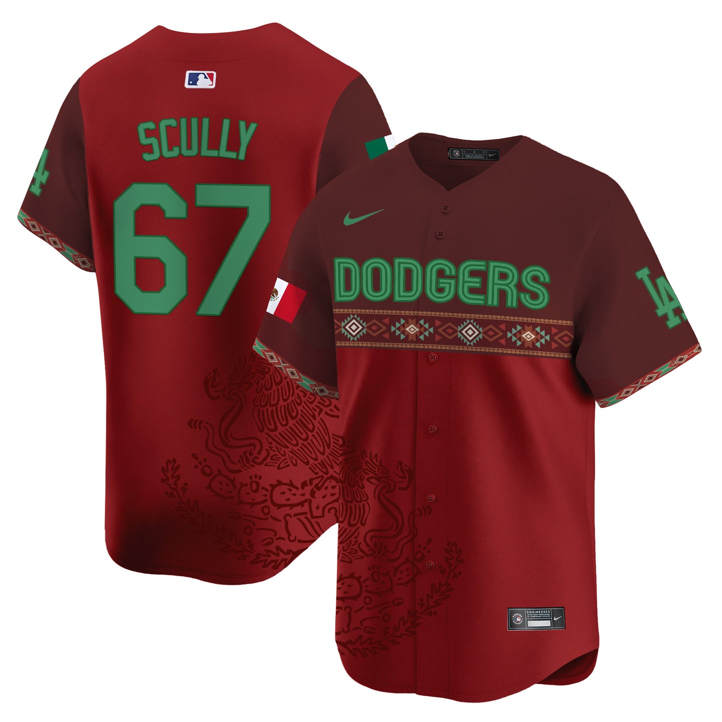 Los Angeles Dodgers Mexico Vapor Premier Limited Jersey V3 - Printed